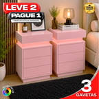 Gaveteiro Inteligente LED Multifuncional com Carregador