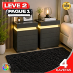 Gaveteiro Inteligente LED Multifuncional com Carregador