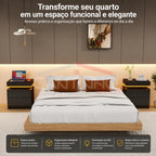 Gaveteiro Inteligente LED Multifuncional com Carregador