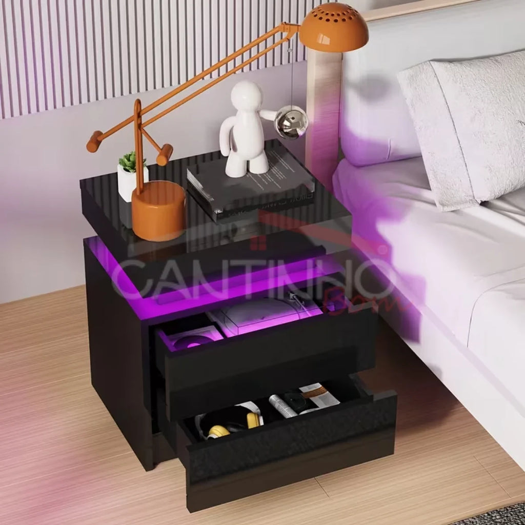 Gaveteiro Inteligente LED Multifuncional com Carregador
